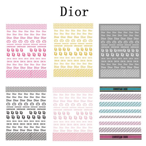 dior nail decals